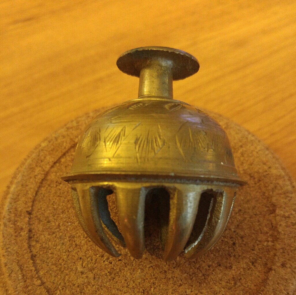 Vintage Brass Elephant Claw Temple Prayer Bell